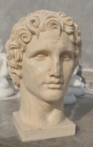 Alexander the Great 100% MARBLE BUST 13&quot; Greek Sculpture Reproduction Replica - £2,326.80 GBP