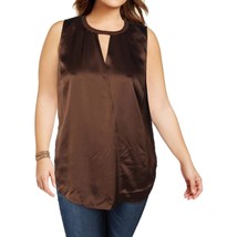 Womens New Ralph Lauren NWT 14W 14 W Silk Suede Dark Chocolate Brown Blouse Key - $246.51