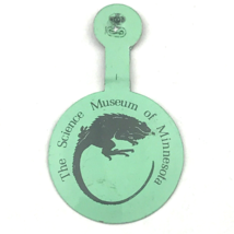 The Science Museum Of Minnesota Pin Fold Over Button Vintage Lizard Meta... - $12.95