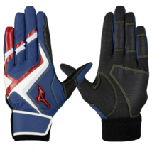 Mizuno Wild Drive Red Batting Gloves Baseball Sports Handwear Blue Red N... - $96.99 CAD