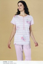 Pyjamas Séraphin De Manches Courtes Femme Pantalon Long Coton Linclalor 73191 - £23.86 GBP