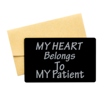 Funny Nurse Black Aluminum Card, My Heart Belongs To My Patient, Best Nu... - $16.78