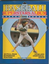 ORIGINAL Vintage 1991 Baseball Superstars Album 16 Posters Griffey Bonds - $29.69