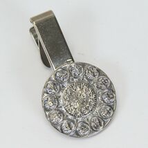 Zodiac Horoscope Tie Clasp Silver Tone - $6.36