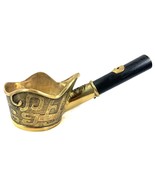 Chinese Brass Silk Iron with Black Wooden Handle 12” Long 5” Tall Heavy - €11,62 EUR