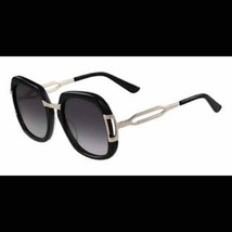 Etro ET635S Rectangle Sunglasses in Black - Silver trim - £73.91 GBP