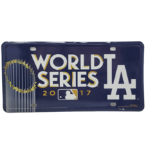 Los Angeles Dodgers 2017 World Series LA Aluminum License Plate Very rare HTF - £13.13 GBP