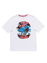 Holiday Time Boys 4-18 Americana Tee White Size S/CH 6-7 (LOC TUB-88) - £7.75 GBP