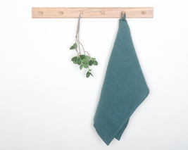 Ocean Blue linen kitchen towel - $8.33