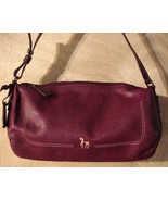 PETUSCO Burgundy Genuine LEATHER Purse Bag Horse Hangtag Made in Spain - $88.69 CAD