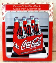 New 1997 Coca Cola Six-Pack Cast Iron Doorstop 282081  - £102.86 GBP