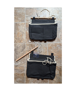 2 Canvas Hanging Storage Pouch 3 Sections For Organizing Black 9&quot; H x 11&quot; L - $206.70 MXN