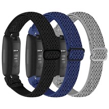 3-Pack Elastic Nylon Bands Compatible With Fitbit Inspire 3/Inspire 2/Inspire Hr - £14.93 GBP