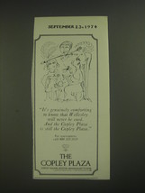 1974 The Copley Plaza Hotel Ad - It&#39;s genuinely comforting to know - £14.58 GBP