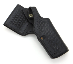 Bianchi Belt Holster Black Leather 9MM Pistol RH Basket Weave #99A For S & W - £27.41 GBP