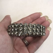 VINTAGE Made in British Hong Kong Rhinestone Stretch Bracelet - £8.83 GBP