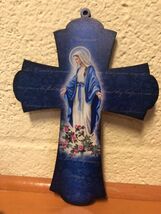 Our Lady of Grace 8&quot; Laser Cross set Thin Wood,  New #AB-129 - €6,84 EUR