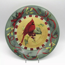 Lenox Winter Greetings Everyday Cardinal 10 3/4&quot; Dinner Plate Bird Red - £11.09 GBP