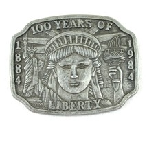 Vintage 1984 Statue of Liberty Pewter Metal Belt Buckle 100 Years Anniversary - £15.81 GBP