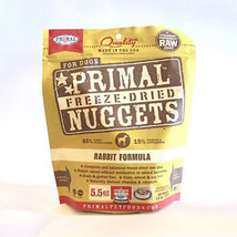 Primal Pet Foods Freeze Dried Food For Dogs 5.5oz. Rabbit - £22.25 GBP