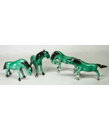 4 Handmade Miniature Ceramic Horse Figurines Pottery  - $13.58 CAD