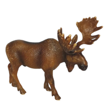 Schleich Male Bull Brown Moose Forest Animal Figurine 2002 4.5&quot; - $25.74