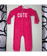 Carter&#39;s Toddler 24 month Pink Footless  Hooded Fleece Zip One Piece. - $10.74 CAD
