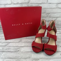 Kelly and Katie Women's Amari Heeled Sandal Color Red Size 6 - $39.89