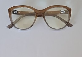 Reading Glasses ~ Two Tone ~ BROWN/GRAY ~ Plastic Frames ~ +3.00 Strength - £18.47 GBP