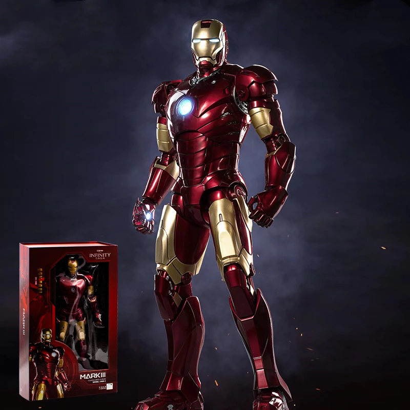 ZD 1/5 Iron Man 36CM MK3 Original Iron Monger Marvel legends LED lighting 10th - £41.31 GBP+