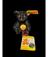 Steiff Mohair Teddy Bear Black 4&quot; 1990s Vintage Germany ID Button Tags 0... - $89.09