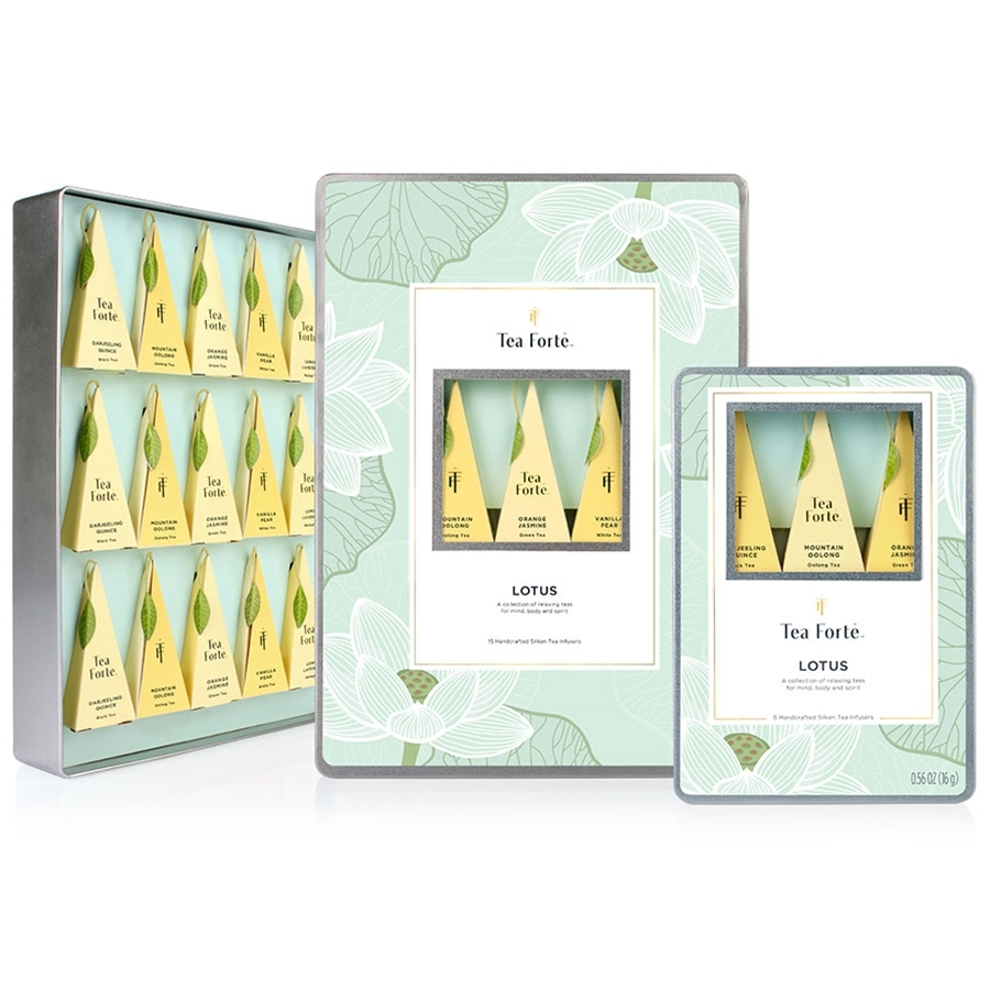 Tea Forte Lotus Collection Infusers Organic Teas - 20 Infusers Ribbon Box - $44.20