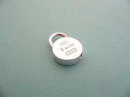 Tiffany &amp; Co Silver 1837 Round Circle Padlock Pendant Charm 4 Necklace Bracelet - £222.28 GBP