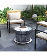 Outsunny Smokeless FirePit  20&quot; with Fireproof Mat, Barrel Style Black W... - $5,579.09 MXN