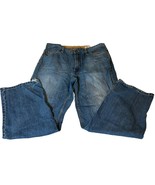 Plugg Mens Jeans Sz 36x32 Blue Wide Leg Loose Skater Rave Baggy 90&#39;s Y2K... - $36.80 CAD