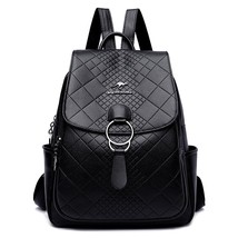 High Capacity Women Leather BackpaHigh Quality Female Vintage Backpack For Girls - £39.65 GBP