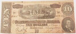 Confederate Note in Extra Fine XF Condition T-68 Seventh Series - $78.49