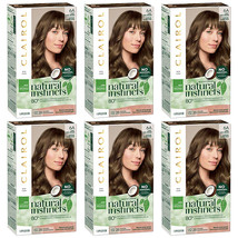 6-New Natural Instincts Clairol Non-Permanent Hair Color - 6A Light Cool Brown - £47.74 GBP