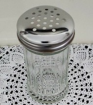 10 Oz ~ 3&quot; x 5.25&quot; ~ Clear Glass &amp; Stainless Shaker ~ Grated Cheese ~ Spices..-1 - £20.92 GBP