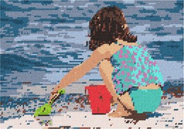 Pepita Needlepoint Canvas: Beach Vacation, 10&quot; x 7&quot; - $50.00+