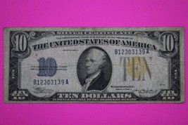 1934 A $10 Ten Dollars Silver Certificate Guaranteed Authentic Genuine B... - $1,535.13 MXN