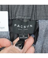 Pac Sun Pants Womens M Black Slash Pockets Stretchable Waist Flat Front ... - £23.35 GBP
