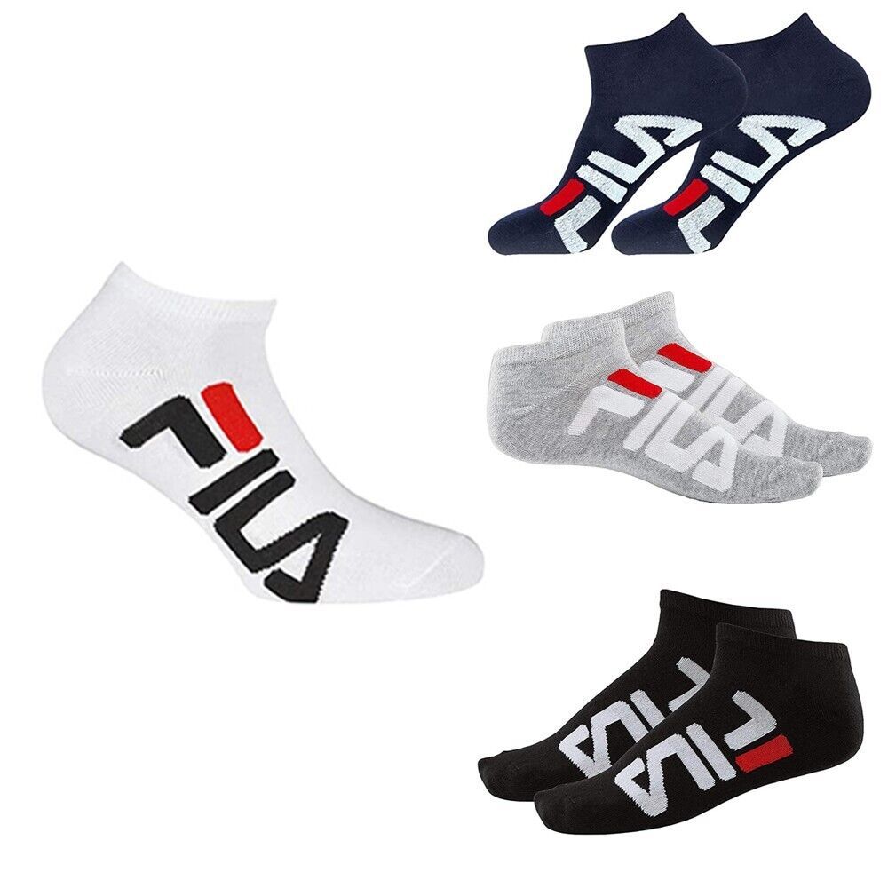 2 Pairs of Men Women Unisex Stretch Cotton Ankle Socks Fila F9199 - $5.63+