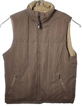 Eddie Bauer Men Tall XL Puffer Front Pocket Full Zip Down Reversible Vest - $47.82