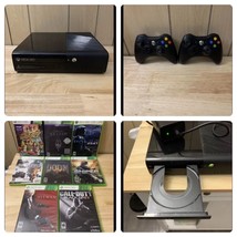 Microsoft Xbox 360 E Console Model 1538. Power Pack, 2 Controllers, 8 Games - $50.48