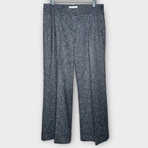 CABI Gray Flecked Tweed Cuffed Wide Leg Trousers Size 8 Style #230 Caree... - $33.87