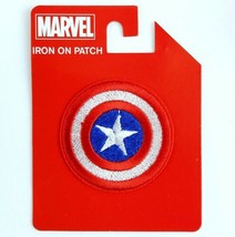 Marvel Comics Captain America Classic Shield Logo 2&quot; Embroidered Patch Iron On - £4.69 GBP