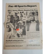 Vintage Pac 10 Sports Report Football Newspaper Don James UW Marcus Alle... - £7.26 GBP
