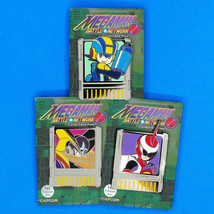 Mega Man Battle Network Mega Man Proto Man Bass Navi Chip Enamel Pin Figure Set - £31.44 GBP