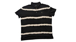 Polo Ralph Lauren Black and White stripped Tie Dye Shirt Size Large Mens  - £15.13 GBP